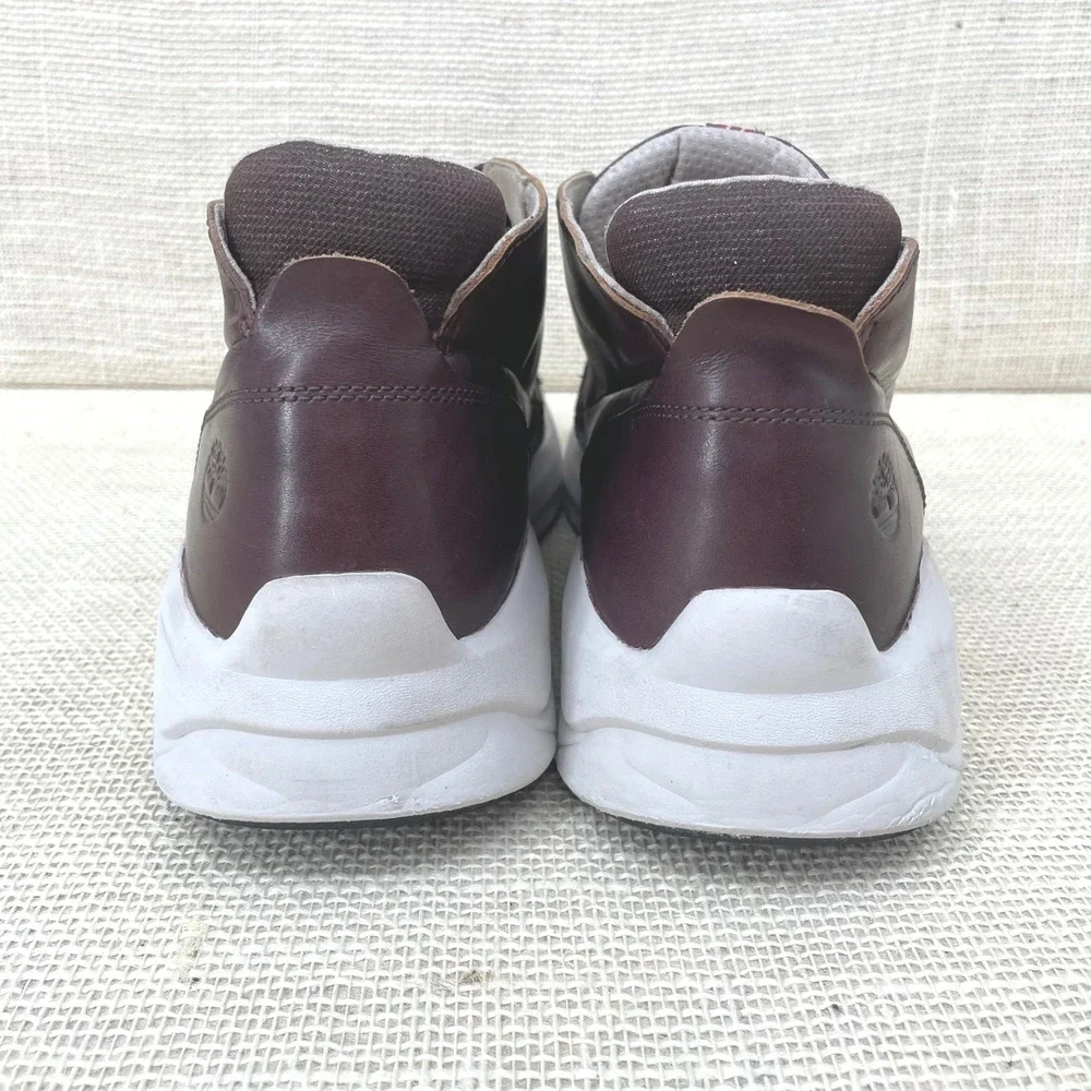 Timberland Seneca Bay Chukka Mens 13 Burgundy Leather Boot A42ES Mid Top Sneaker